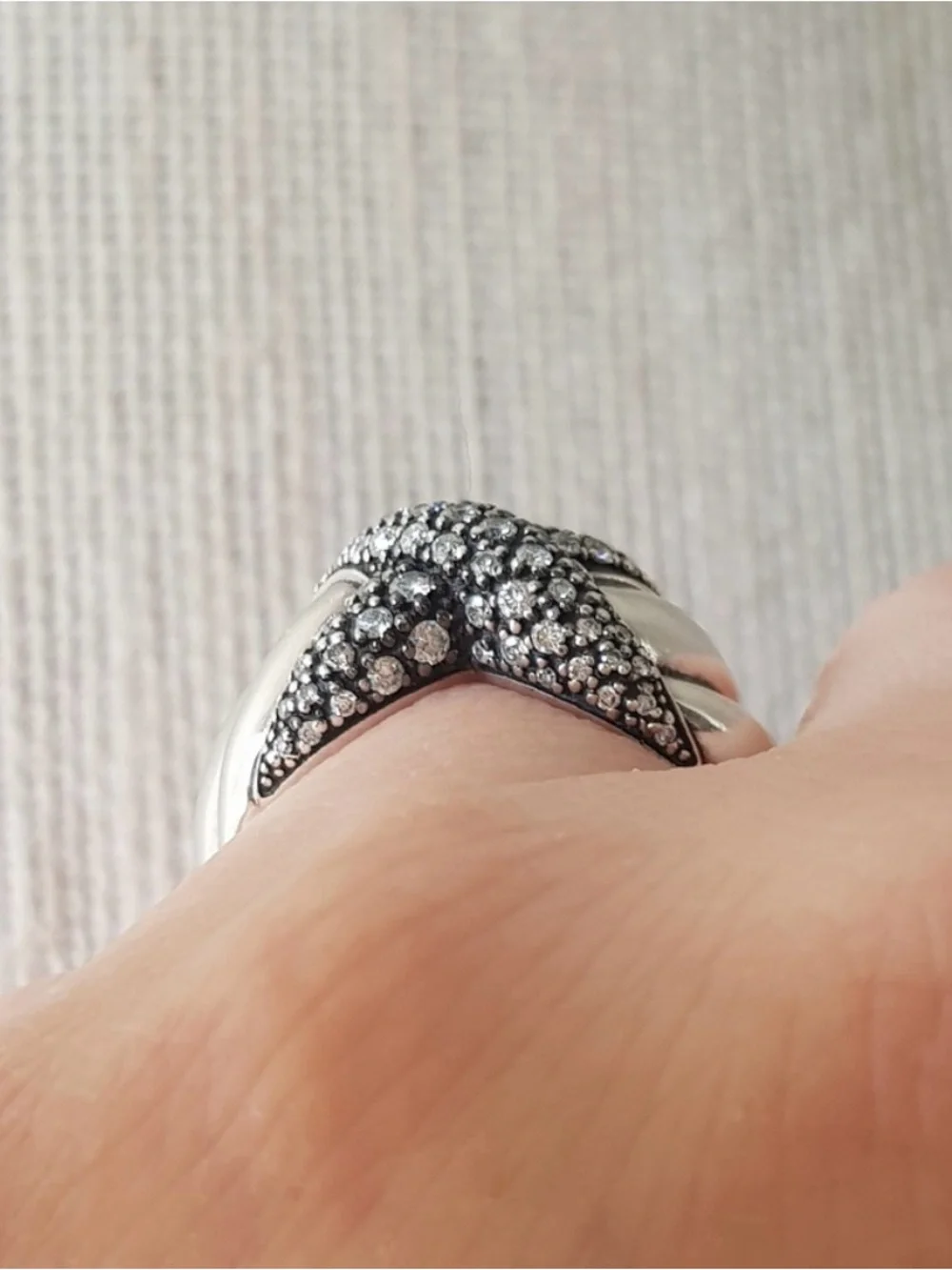 David Yurman Midnight Melange X Ring With Diamonds